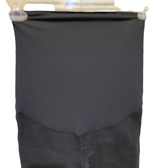 Madewell Maternity Over Belly Stretch Distressed Pull On Black Sea Jeans SZ 24 - Picture 6 of 10